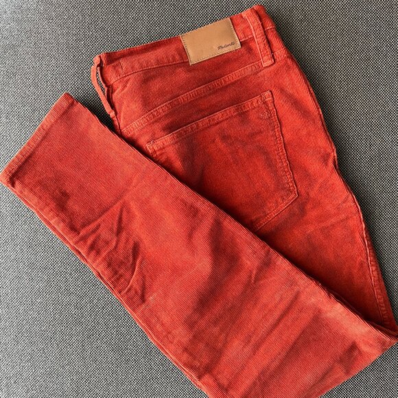Madewell Red High-Rise Skinny Pants - Picture 2 of 4